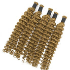 Deep Wave 100% Raw Virgin  Human Hair Bundles - (No Weft) Bulk Hair / Ash Brown LINKTOWIG