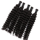 Deep Wave 100% Raw Virgin  Human Hair Bundles - (No Weft) Bulk Hair / Black LINKTOWIG