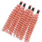 Deep Wave 100% Raw Virgin  Human Hair Bundles - (No Weft) Bulk Hair / Bubblegum Pink LINKTOWIG