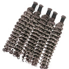 Deep Wave 100% Raw Virgin  Human Hair Bundles - (No Weft) Bulk Hair / Charcoal Grey LINKTOWIG