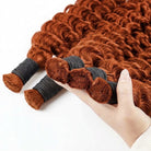Deep Wave 100% Raw Virgin  Human Hair Bundles - (No Weft) Bulk Hair / Copper Orange LINKTOWIG