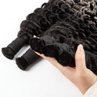 Deep Wave 100% Raw Virgin  Human Hair Bundles - (No Weft) Bulk Hair / Dark Roots LINKTOWIG