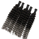 Deep Wave 100% Raw Virgin  Human Hair Bundles - (No Weft) Bulk Hair / Dark Roots LINKTOWIG