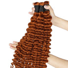 Deep Wave 100% Raw Virgin  Human Hair Bundles - (No Weft) Bulk Hair / Ginger Orange（副本） LINKTOWIG