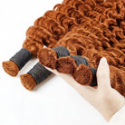 Deep Wave 100% Raw Virgin  Human Hair Bundles - (No Weft) Bulk Hair / Ginger Orange（副本） LINKTOWIG