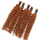 Deep Wave 100% Raw Virgin  Human Hair Bundles - (No Weft) Bulk Hair / Ginger Orange（副本） LINKTOWIG