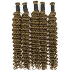 Deep Wave 100% Raw Virgin  Human Hair Bundles - (No Weft) Bulk Hair / Medium Chestnut Brown LINKTOWIG