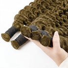 Deep Wave 100% Raw Virgin  Human Hair Bundles - (No Weft) Bulk Hair / Medium Chestnut Brown LINKTOWIG