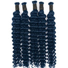 Deep Wave 100% Raw Virgin  Human Hair Bundles - (No Weft) Bulk Hair / Midnight Blue LINKTOWIG