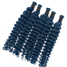 Deep Wave 100% Raw Virgin  Human Hair Bundles - (No Weft) Bulk Hair / Midnight Blue LINKTOWIG