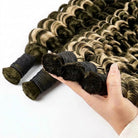 Deep Wave 100% Raw Virgin  Human Hair Bundles - (No Weft) Bulk Hair / Piano Highlight Silver Grey LINKTOWIG