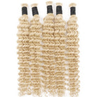 Deep Wave 100% Raw Virgin  Human Hair Bundles - (No Weft) Bulk Hair / Platinum Blonde LINKTOWIG