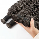 Deep Wave 100% Raw Virgin  Human Hair Bundles - (No Weft) Bulk Hair / Silver Grey LINKTOWIG