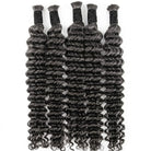 Deep Wave 100% Raw Virgin  Human Hair Bundles - (No Weft) Bulk Hair / Silver Grey LINKTOWIG