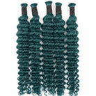Deep Wave 100% Raw Virgin  Human Hair Bundles - (No Weft) Bulk Hair / Teal Green LINKTOWIG