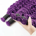 Deep Wave 100% Raw Virgin  Human Hair Bundles - (No Weft) Bulk Hair / Violet Purple LINKTOWIG