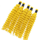 Deep Wave 100% Raw Virgin  Human Hair Bundles - (No Weft) Bulk Hair / Yellow LINKTOWIG