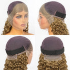 Deep Wave Bob Side Part  HD Lace Front Wig 100% Virgin Human Hair / Ash Brown LINKTOWIG