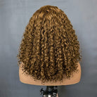 Deep Wave Bob Side Part  HD Lace Front Wig 100% Virgin Human Hair / Ash Brown LINKTOWIG