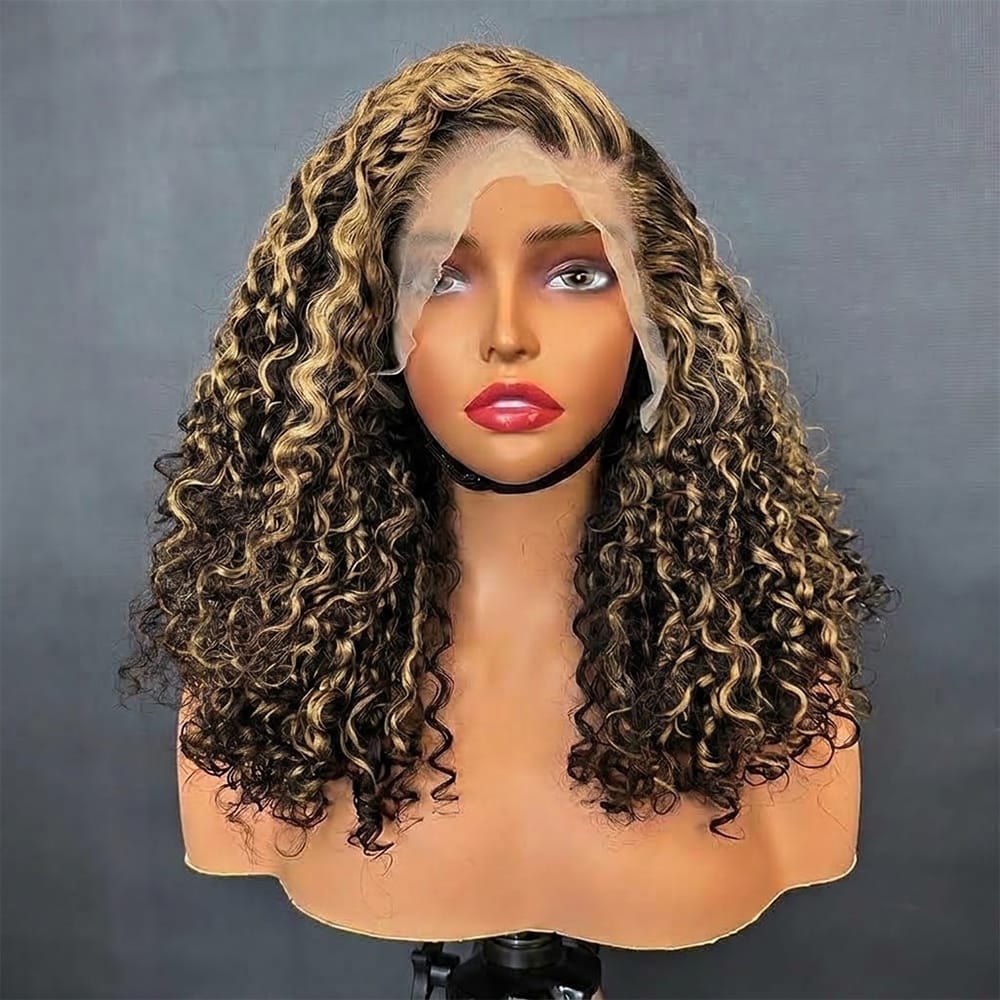 Deep Wave Bob Side Part  HD Lace Front Wig 100% Virgin Human Hair / Chocolate Brown LINKTOWIG