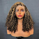 Deep Wave Bob Side Part  HD Lace Front Wig 100% Virgin Human Hair / Chocolate Brown LINKTOWIG
