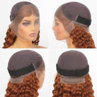 Deep Wave Bob Side Part  HD Lace Front Wig 100% Virgin Human Hair / Copper Orange LINKTOWIG