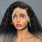 Deep Wave Bob Side Part  HD Lace Front Wig 100% Virgin Human Hair / Dark Roots LINKTOWIG