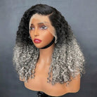 Deep Wave Bob Side Part  HD Lace Front Wig 100% Virgin Human Hair / Dark Roots LINKTOWIG