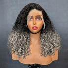 Deep Wave Bob Side Part  HD Lace Front Wig 100% Virgin Human Hair / Dark Roots LINKTOWIG