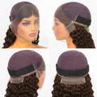 Deep Wave Bob Side Part  HD Lace Front Wig 100% Virgin Human Hair / Espresso Brown LINKTOWIG