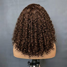 Deep Wave Bob Side Part  HD Lace Front Wig 100% Virgin Human Hair / Espresso Brown LINKTOWIG