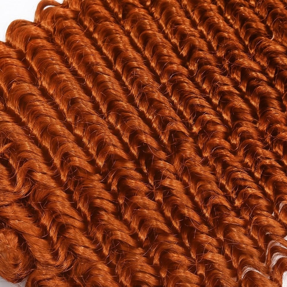 Deep Wave Bob Side Part  HD Lace Front Wig 100% Virgin Human Hair / Ginger Orange LINKTOWIG