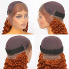 Deep Wave Bob Side Part  HD Lace Front Wig 100% Virgin Human Hair / Ginger Orange LINKTOWIG