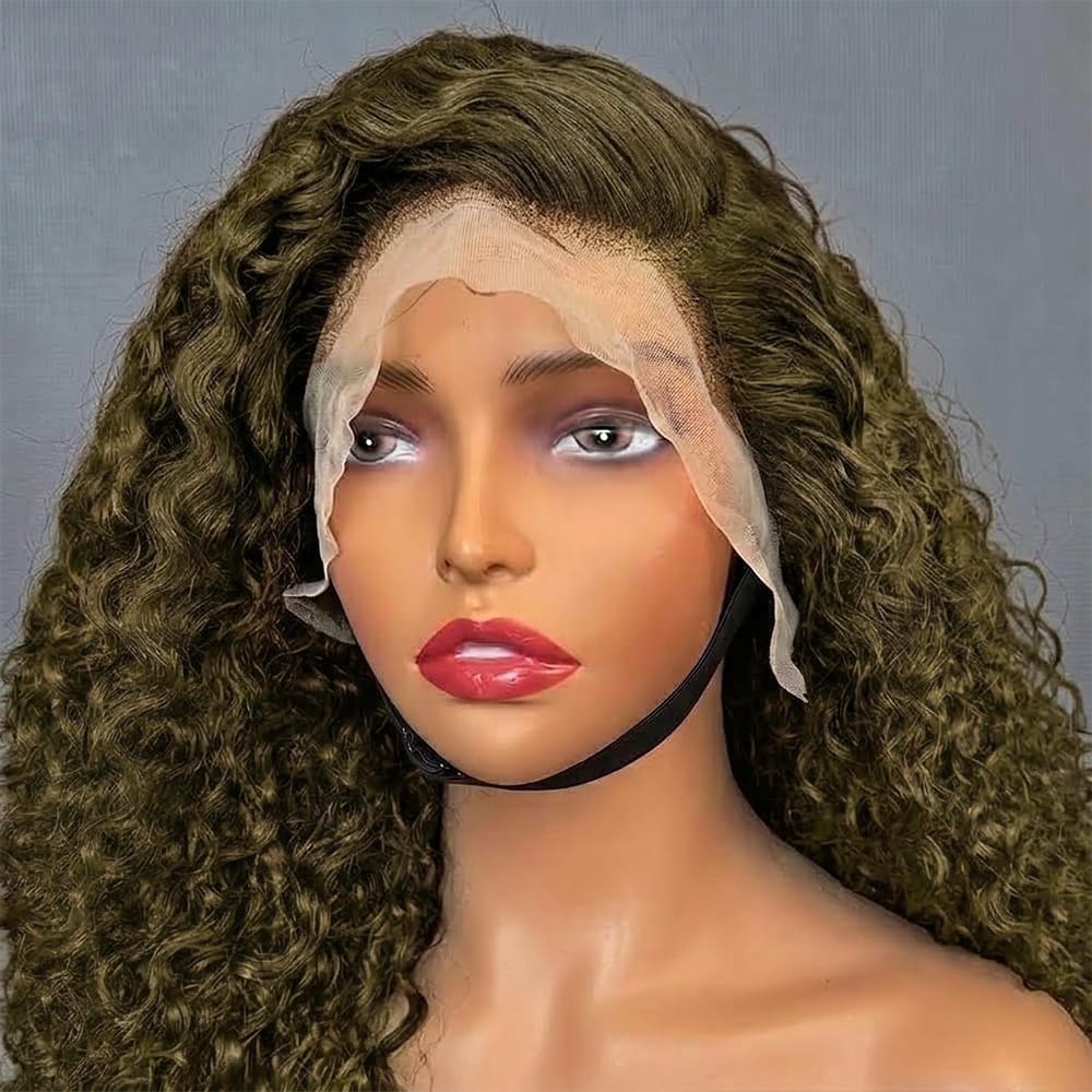 Deep Wave Bob Side Part  HD Lace Front Wig 100% Virgin Human Hair / Medium Chestnut Brown LINKTOWIG