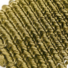 Deep Wave Bob Side Part  HD Lace Front Wig 100% Virgin Human Hair / Olive Green Blonde LINKTOWIG