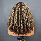 Deep Wave Bob Side Part  HD Lace Front Wig 100% Virgin Human Hair / Piano Highlight Silver Grey LINKTOWIG