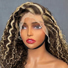 Deep Wave Bob Side Part  HD Lace Front Wig 100% Virgin Human Hair / Piano Highlight Silver Grey LINKTOWIG