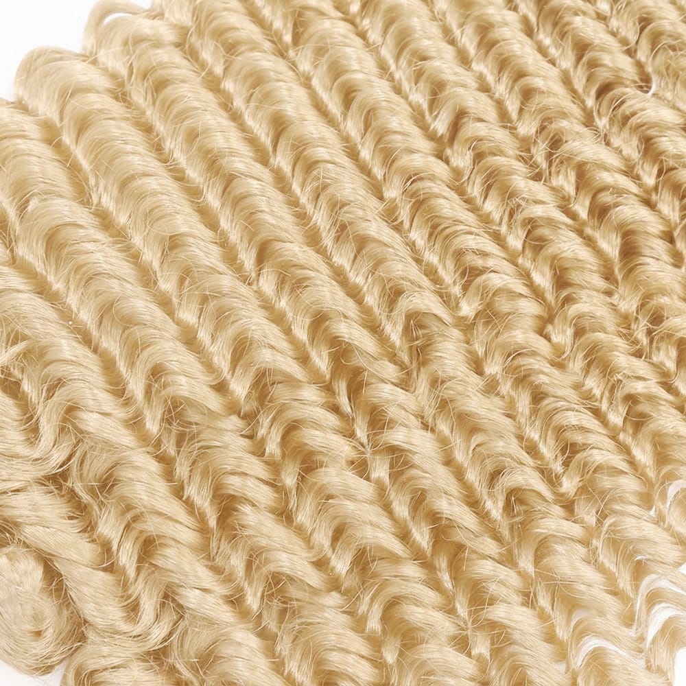 Deep Wave Bob Side Part  HD Lace Front Wig 100% Virgin Human Hair / Platinum Blonde LINKTOWIG