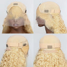 Deep Wave Bob Side Part  HD Lace Front Wig 100% Virgin Human Hair / Platinum Blonde LINKTOWIG