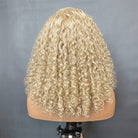 Deep Wave Bob Side Part  HD Lace Front Wig 100% Virgin Human Hair / Platinum Blonde LINKTOWIG