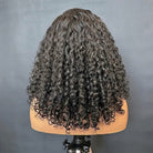 Deep Wave Bob Side Part  HD Lace Front Wig 100% Virgin Human Hair / Silver Grey LINKTOWIG