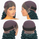 Deep Wave Bob Side Part  HD Lace Front Wig 100% Virgin Human Hair / Teal Green LINKTOWIG