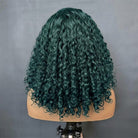 Deep Wave Bob Side Part  HD Lace Front Wig 100% Virgin Human Hair / Teal Green LINKTOWIG