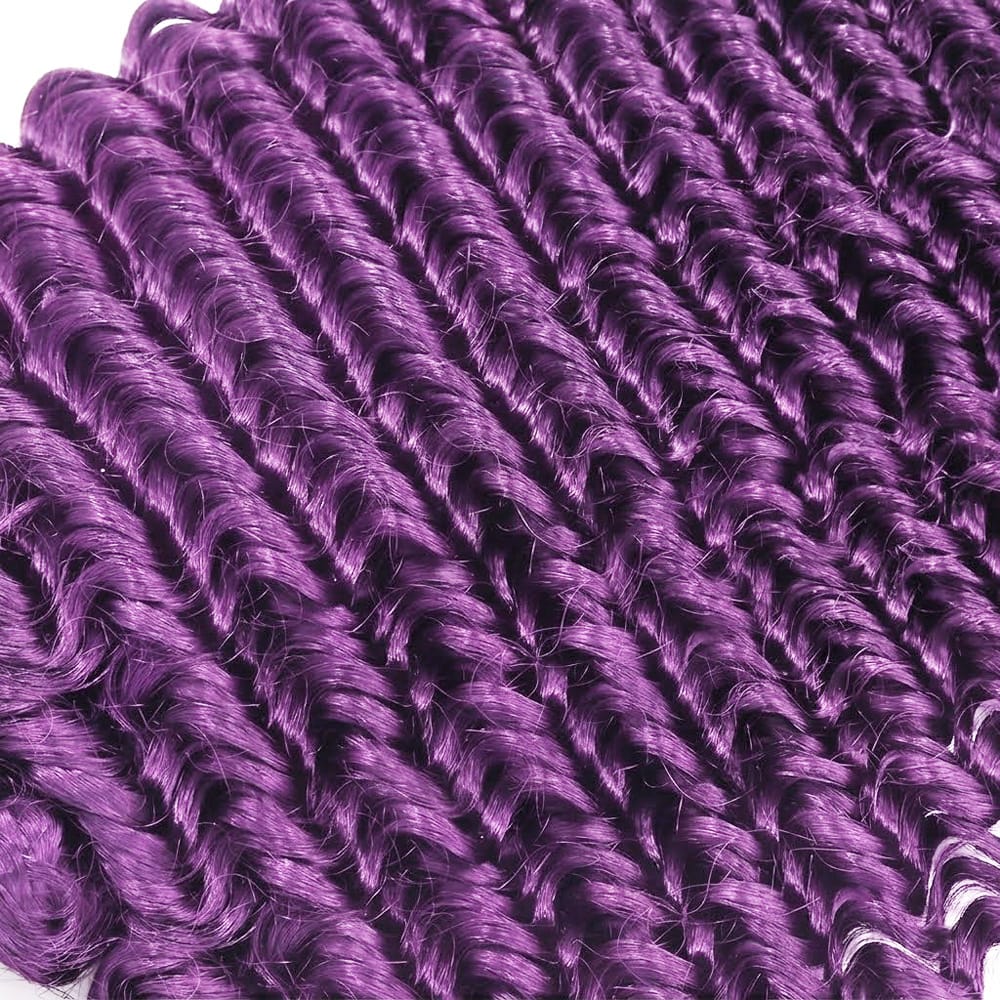 Deep Wave Bob Side Part  HD Lace Front Wig 100% Virgin Human Hair / Violet Purple LINKTOWIG
