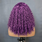 Deep Wave Bob Side Part  HD Lace Front Wig 100% Virgin Human Hair / Violet Purple LINKTOWIG