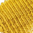 Deep Wave Bob Side Part  HD Lace Front Wig 100% Virgin Human Hair / Yellow LINKTOWIG