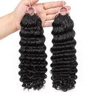 Deep Wave Hair Bundles / Feather Hair Extensions — 100% Virgin Human Hair / Black LINKTOWIG