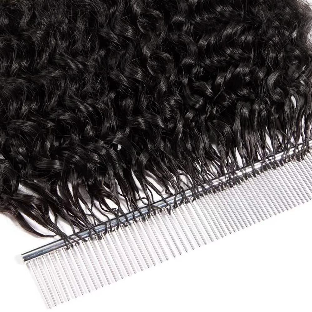 Deep Wave Hair Bundles / Feather Hair Extensions — 100% Virgin Human Hair / Black LINKTOWIG
