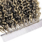 Deep Wave Hair Bundles / Feather Hair Extensions — 100% Virgin Human Hair / Black and grey blended highlights LINKTOWIG