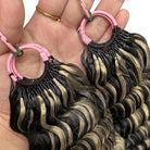 Deep Wave Hair Bundles / Feather Hair Extensions — 100% Virgin Human Hair / Black and grey blended highlights LINKTOWIG